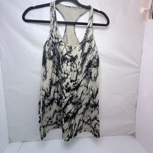 Women's Lululemon Black Beige Tie Dye Racerback Tank Top M